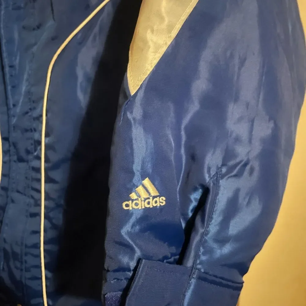University of Kansas, KU Jayhawks, boys heavy Adidas coat size Large 14/16 blue